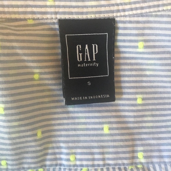 Gap Striped with Yellow Swiss Dot Button Up Sz Sm - Picture 5 of 9